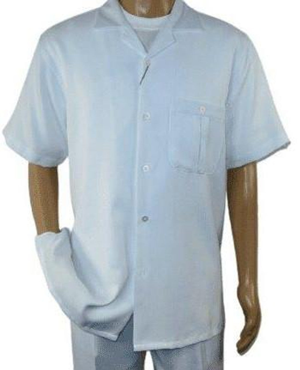 Mens White Short Sleeve Walking Suit 1 in Style  - from alligatorwarehouse.com