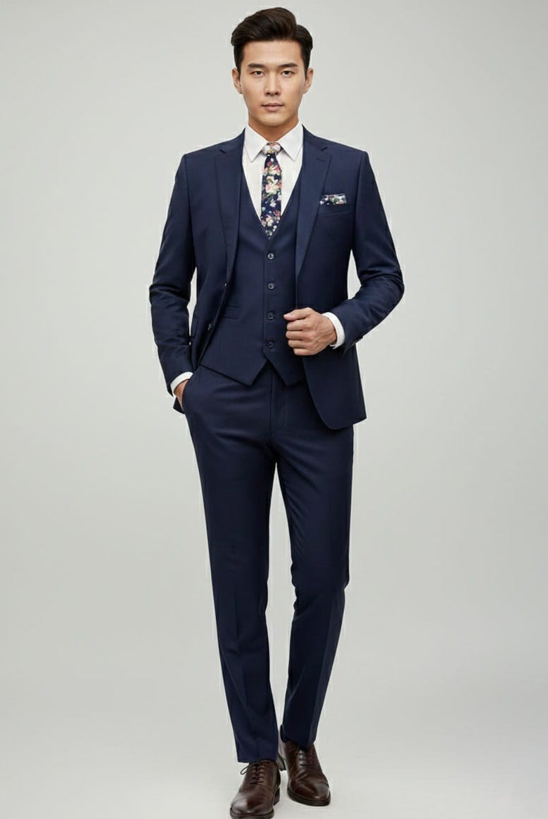Effetti Suit Designer - 2 button Notch Lapel slim fit EF2N+V-8129 NAVY