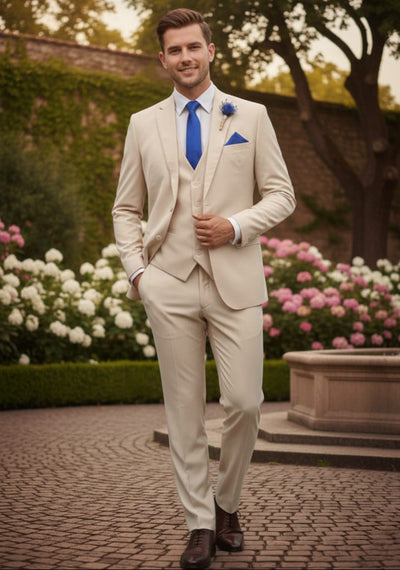 Effetti Suit Designer - 2 button Notch Lapel slim fit EF2N+V-8129 SAND