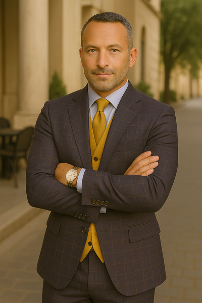 Wool Suit - Italian Made Business Suit by Statement Men's 3 Piece 100% Wool Modern Fit Suit - Bold Scoop Vest 2 ZILO-4_Eggplant_42S  - from alligatorwarehouse.com