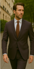 Wool Suit - Italian Made Business Suit by Statement Men's 2 Piece 100% Wool Modern Fit Suit - Subtle Windowpane 8 TRIESTE_Black_38R  - from alligatorwarehouse.com