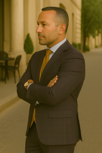 Wool Suit - Italian Made Business Suit by Statement Men's 3 Piece 100% Wool Modern Fit Suit - Bold Scoop Vest 3 ZILO-4_Eggplant_42S  - from alligatorwarehouse.com