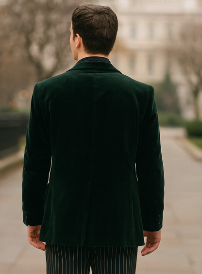 Emerald Velvet Roderick Smoking Jacket – Luxurious Men's Wear