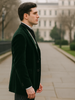 Emerald Velvet Roderick Smoking Jacket – Luxurious Men's Wear 3   - from alligatorwarehouse.com