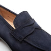 Caro Suede Penny Loafer Navy By Mezlan Made In Spain Brand 4   - from alligatorwarehouse.com