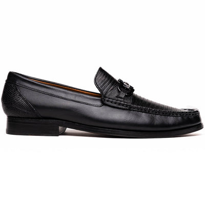 Marco Di Milano Enzo Black Lizard Bit Loafers 1 ENZO_LIZ TEJU_BLACK_8  - from alligatorwarehouse.com