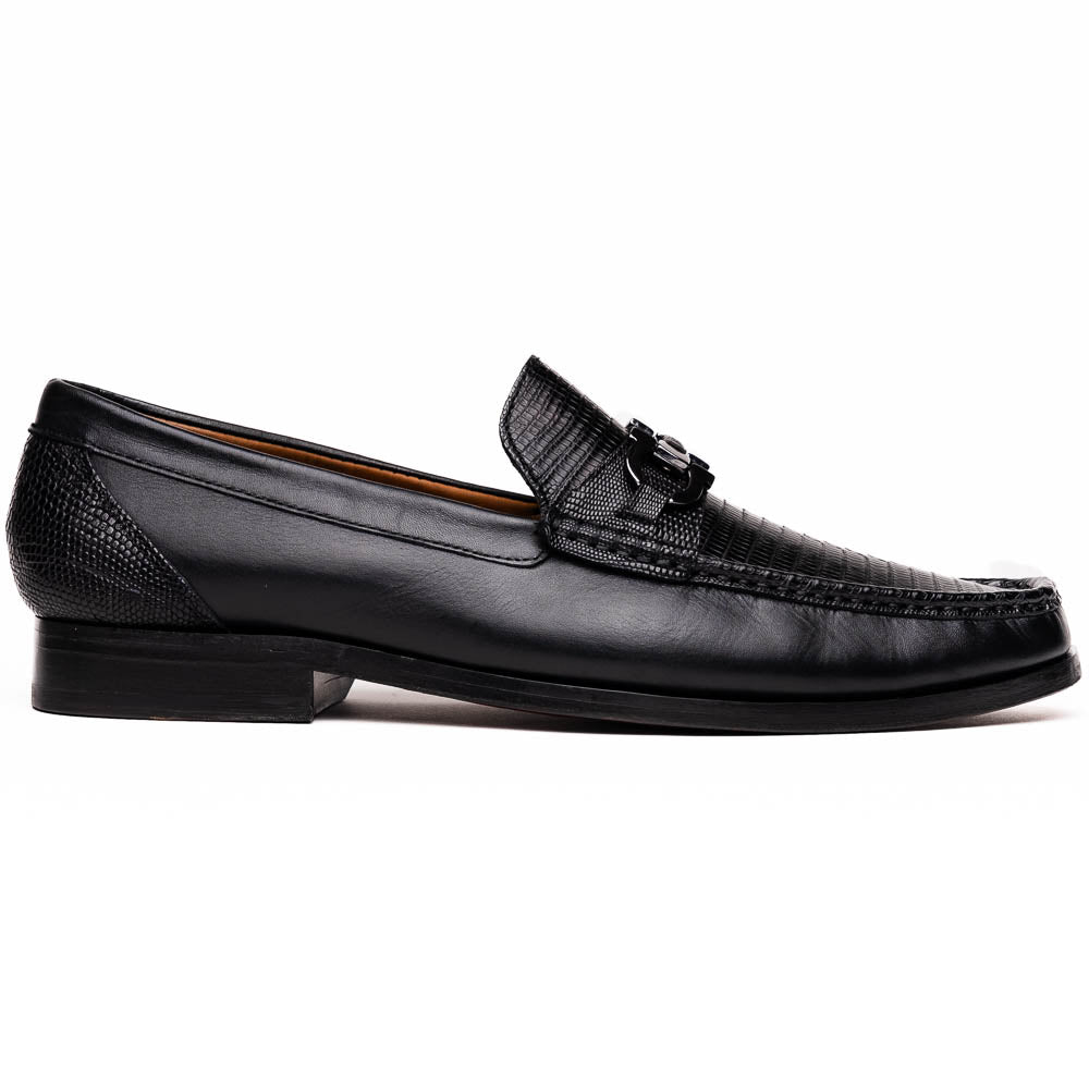 Marco Di Milano Enzo Lizard Bit Loafers Black