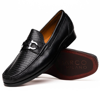 Marco Di Milano Enzo Black Lizard Bit Loafers 2 ENZO_LIZ TEJU_BLACK_8  - from alligatorwarehouse.com