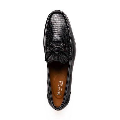 Marco Di Milano Enzo Lizard Bit Loafers Black