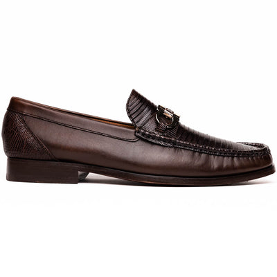 Marco Di Milano Enzo Brown Lizard Bit Loafers 1 ENZO_LIZ TEJU_BROWN_8  - from alligatorwarehouse.com