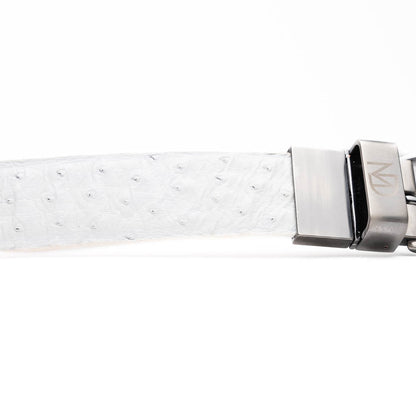 Marco Di Milano Domenico Belt - White Leather Luxury Shoe