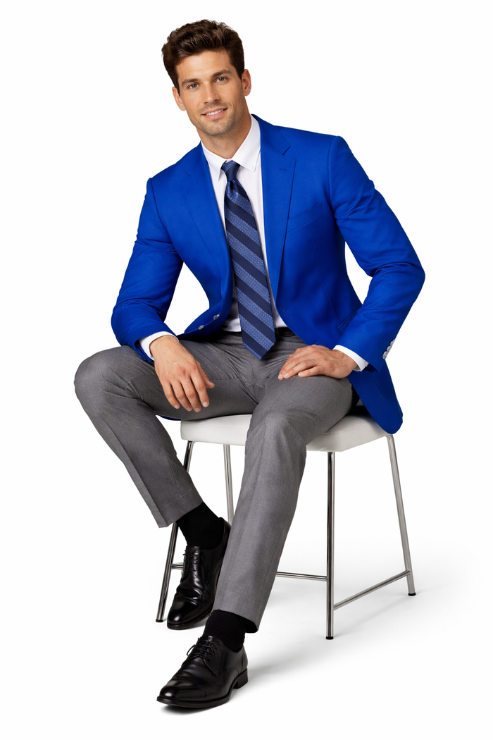 Executive Apparel Ultralux Men's Royal Blue Blazer Jacket