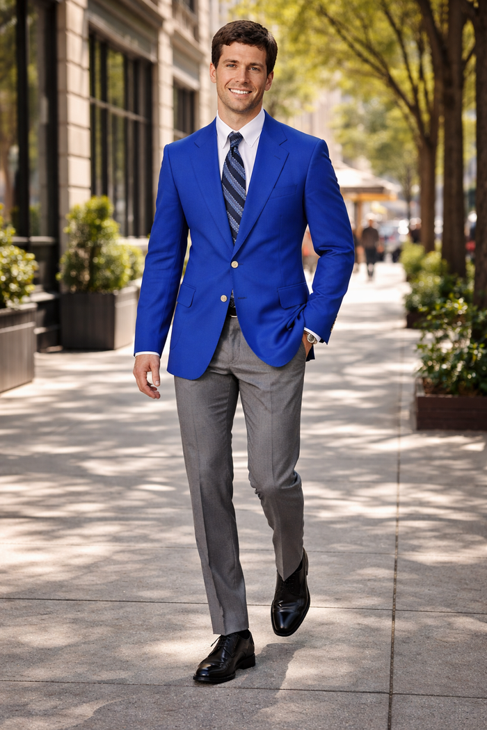 Executive Apparel Ultralux Men's Royal Blue Blazer Jacket