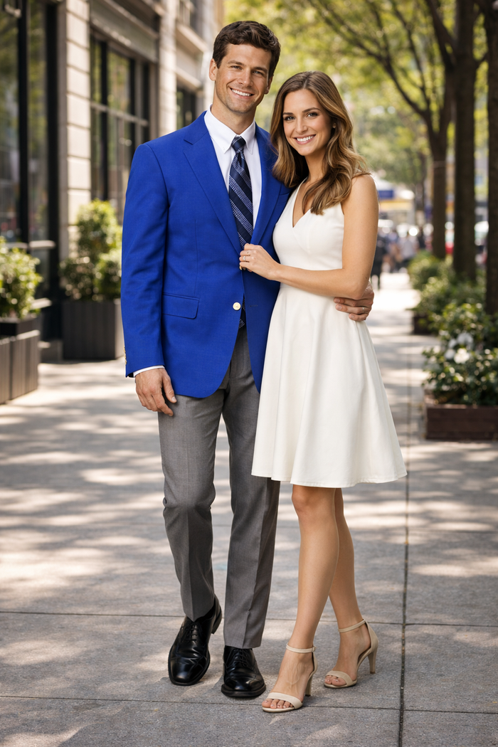 Executive Apparel Ultralux Men's Royal Blue Blazer Jacket