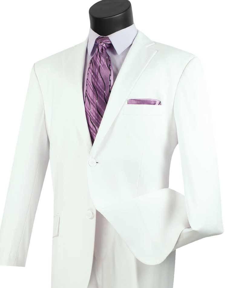 Executive Classic Fit Two Piece Suit Color Solid White 1 SO12TR_White_36S  - from alligatorwarehouse.com