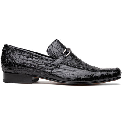 Marco Di Milano Fabro Black Caiman Bit Loafers 1 FABRO-TIN_CAIMAN_BLACK_8  - from alligatorwarehouse.com