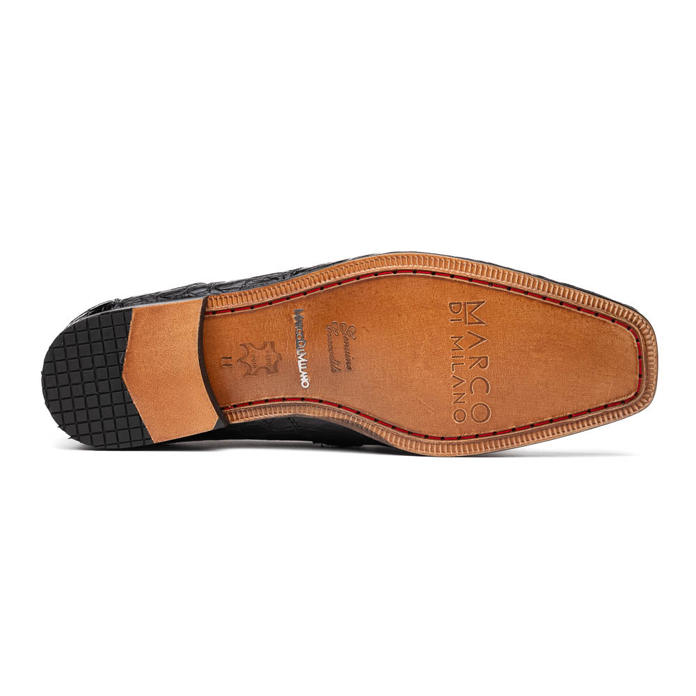 Marco Di Milano Fabro Caiman Black  Bit Loafers 