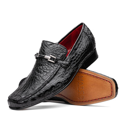 Marco Di Milano Fabro Black Caiman Bit Loafers 2 FABRO-TIN_CAIMAN_BLACK_8  - from alligatorwarehouse.com