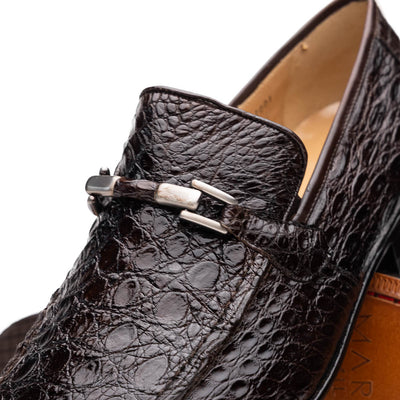 Marco Di Milano Fabro Brown Caiman Bit Loafers 3 FABRO-TIN_CAIMAN_BROWN_8  - from alligatorwarehouse.com