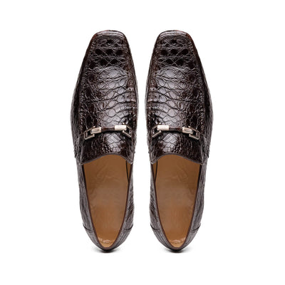 Marco Di Milano Fabro Brown Caiman Bit Loafers 5 FABRO-TIN_CAIMAN_BROWN_8  - from alligatorwarehouse.com