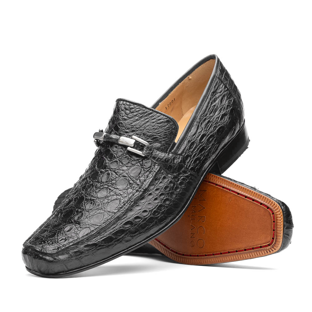 Marco Di Milano Fabro Caiman Bit Loafers Gray