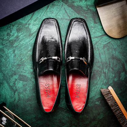Marco_Di_Milano Fabro-Liz Black Leather Luxury Shoe