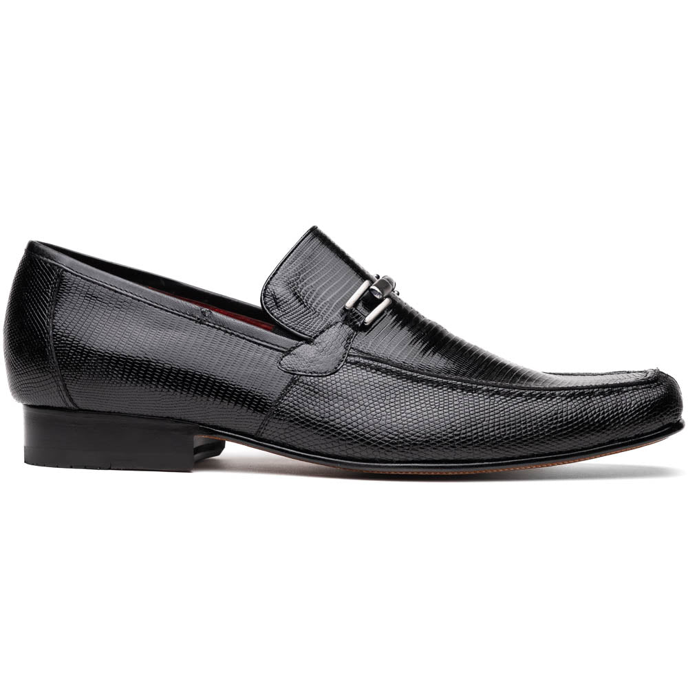 Marco Di Milano Fabro Lizard Bit Loafers Black