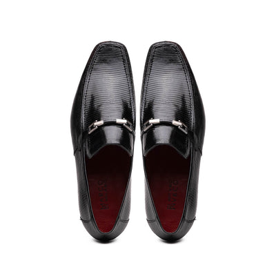 Marco Di Milano Fabro Black Lizard Bit Loafers 5 FABRO-LIZ_LIZARD RING_BLACK_8  - from alligatorwarehouse.com