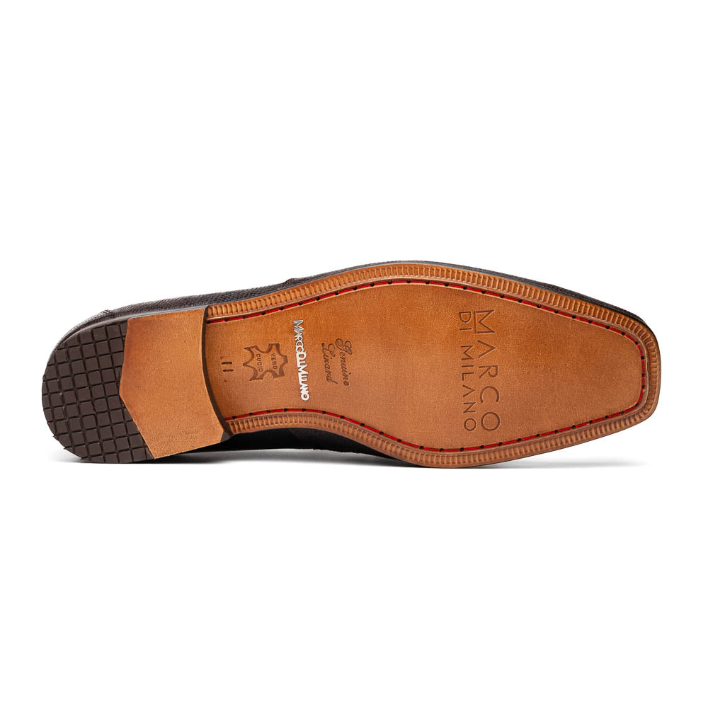 Marco Di Milano Fabro Lizard Bit Loafers Brown