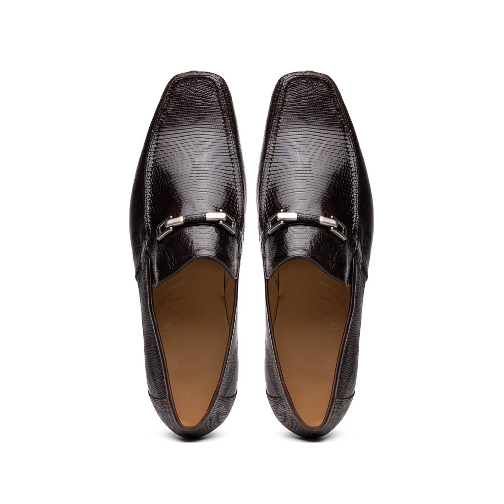 Marco Di Milano Fabro Lizard Bit Loafers Brown