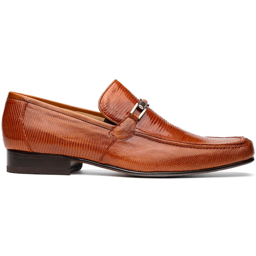 Marco Di Milano Fabro Lizard Bit Loafers Cognac