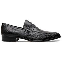 Marco Di Milano Fangio Ostrich Penny Loafers Black