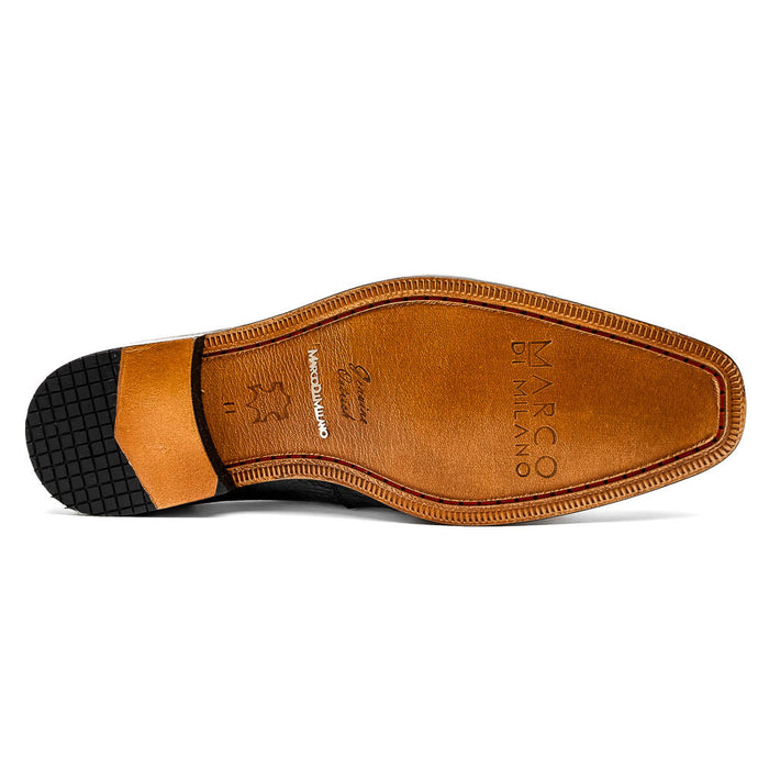 Marco_Di_Milano Fangio Black Leather Luxury Shoe