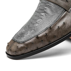 Marco Di Milano Fangio Ostrich Penny Loafers