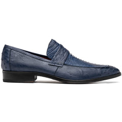 Marco Di Milano Fangio Ostrich Penny Loafers Blue