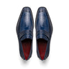 Marco Di Milano Fangio Denim Blue Ostrich Penny Loafer 4 FANGIO_OSTRICH LEG_DENIM BLUE_8.5  - from alligatorwarehouse.com