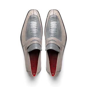Marco_Di_Milano Fangio Gray Leather Loafers