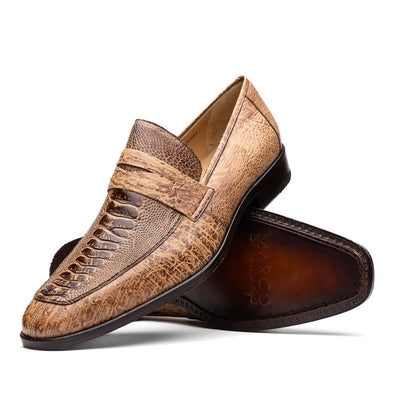 Marco Di Milano Fangio Rust Orix Ostrich Penny Loafer 2 FANGIO_OSTRICH-OSTRICH LEG_RUS ORIX_8  - from alligatorwarehouse.com