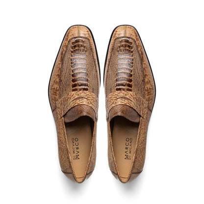 Marco Di Milano Fangio Ostrich Penny Loafers Rust Orix