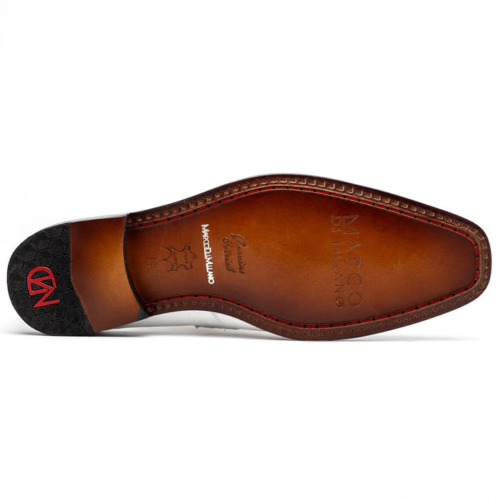 Marco_Di_Milano Fangio White Leather Luxury Shoe