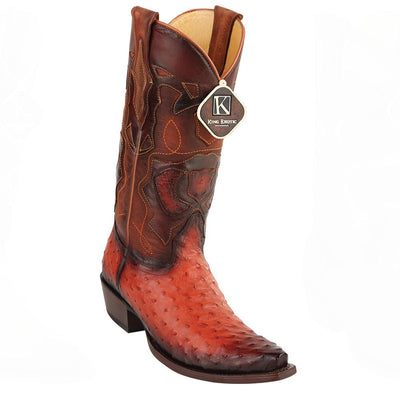 King Exotic Men's Ostrich Western Snip Toe Boots 3 -01  - from alligatorwarehouse.com