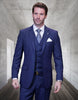 Mens 3 Piece 100% Wool Plaid Suit Classic Design Statement 2 FERETI  - from alligatorwarehouse.com