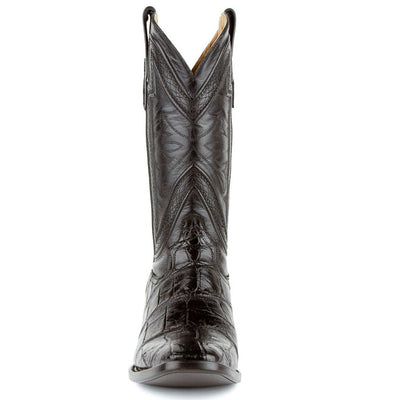 Ferrini Bronco Men's Print Pirarucu Fish Boots Handcrafted Black 6   - from alligatorwarehouse.com