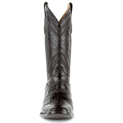 Ferrini Bronco Men's Print Pirarucu Fish Boots Handcrafted Black 4339304 4 43393-04-080-D  - from alligatorwarehouse.com