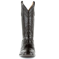 Ferrini Bronco Men's Print Pirarucu Fish Boots Handcrafted Black 4339304