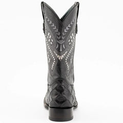 Ferrini Bronco Men's Print Pirarucu Fish Boots Handcrafted Black 4339304