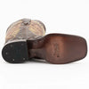 Ferrini Bronco Men's Print Pirarucu Fish Boots Handcrafted Chocolate 4339309 6 43393-09-080-D  - from alligatorwarehouse.com
