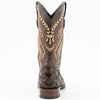 Ferrini Bronco Men's Print Pirarucu Fish Boots Handcrafted Chocolate 4339309 3 43393-09-080-D  - from alligatorwarehouse.com