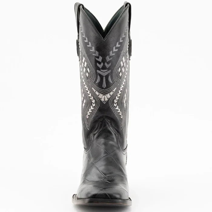 Ferrini Jesse Men's Print Alligator Boots Handcrafted Black 5   - from alligatorwarehouse.com