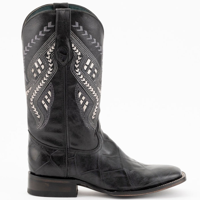 Ferrini Mustang Men's Print Alligator Boots Handcrafted Brown 3   - from alligatorwarehouse.com